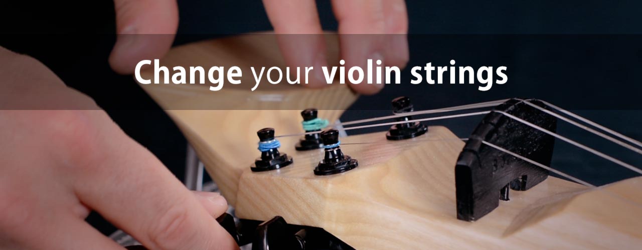 Changing electric violin strings