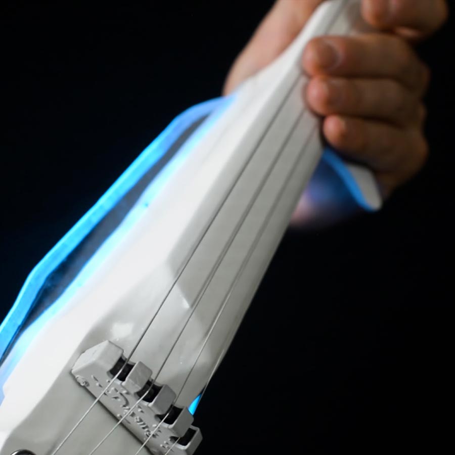 White electric violin
