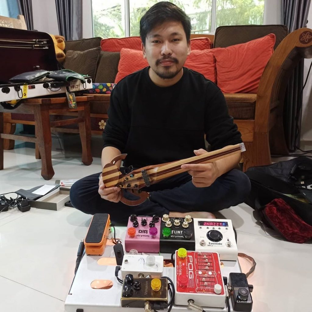 Volt W. Jingjit and his effects pedalboard
