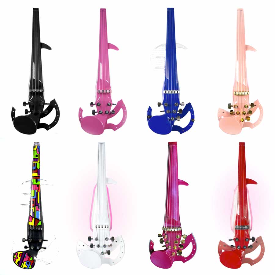 violines eléctricos de colores