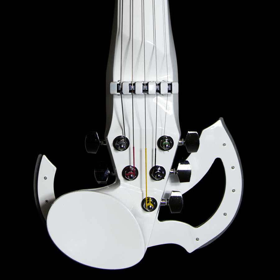 Violon électrique blanc à 5 cordes